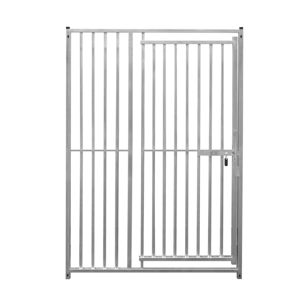 Dog Run Panels With Door Galvanised Steel Pen Fence 1.8m x 1.5m
