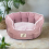 AllPetSolutions Alfie Pink Soft Dog Bed Medium 57x52x22cm 2