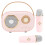Chronus Mini Karaoke Machine, Portable Bluetooth, 2 Wireless Mics, Home/Party, Pink 1
