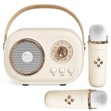 Mini karaoke stroj pre deti Prenosný Bluetooth reproduktor s 2 bezdrôtovými mikrofónmi Hračky pre chlapcov a dievčatá Darčeky