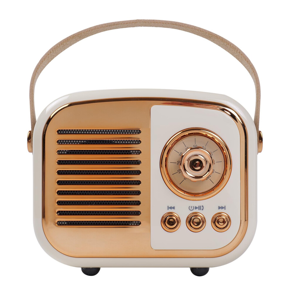 Chronus Chronus Retro Bluetooth Speaker, Vintage Style, Portable, Tws Pairing, Beige 6976919916562