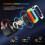 Kids/Adults Bluetooth Karaoke Mic,2 Wireless Mics,Portable Speaker,Black 4