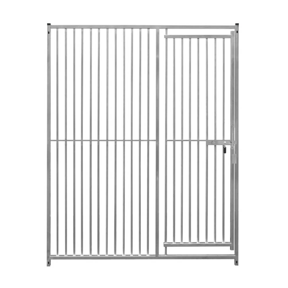 Dog Run Panels With Door Galvanised Steel Pen Fence 1.8m x 1.5m