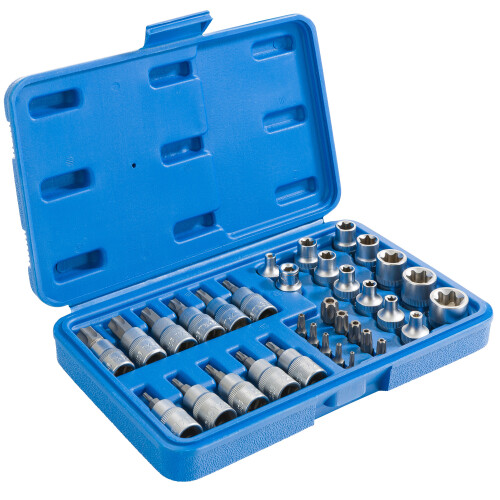 AREBOS AREBOS External Torx Internal Torx Sockets Slotted & Cross Socket Wrench Tool 34pcs