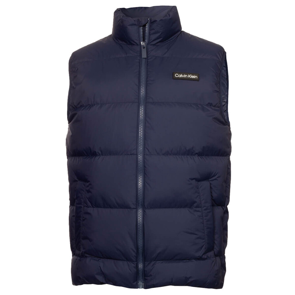 (M, Evening Blue) Calvin Klein Mens Winnsboro Thermal Water Resistant Padded Gilet