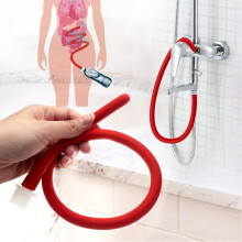 100cm Enema Cleaning Tube Silicone Nozzle Washing Anal Cleaner Shower Douche Shower Tube Anal Wash Bidet Soft Hose