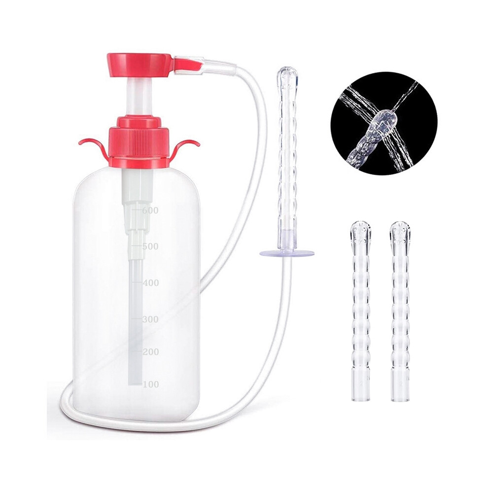 600ML Rectal Syringe Clean Stream Anal Douche Enema Colon Cleaner Kit