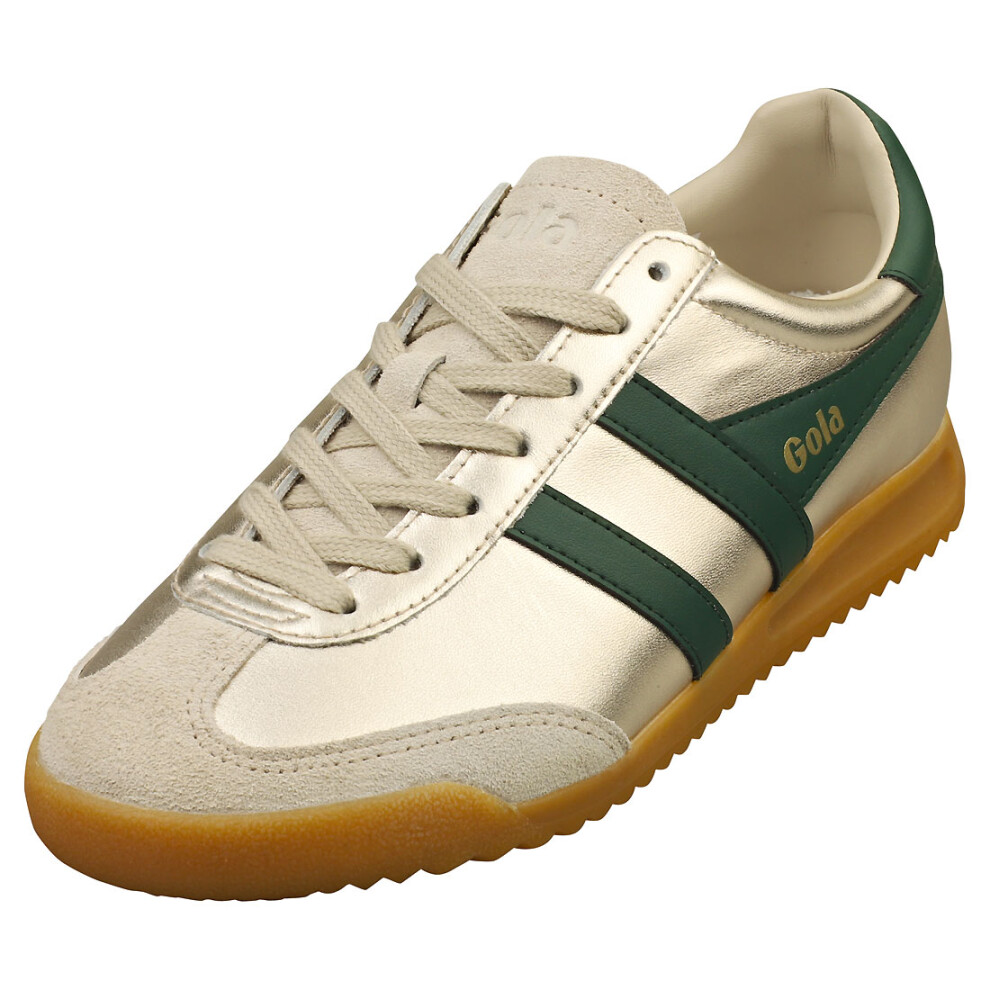 (7) Gola Torpedo Glimmer Womens Fashion Trainers in Gold Green