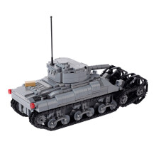 MOC American Military Scene Sherman Minesweeper Tank Track Figure Building Blocks