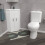 NES Home Nes Home White Corner Vanity Unit with Ceramic Basin & Toilet Set 1