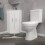 NES Home Nes Home White Corner Vanity Unit with Ceramic Basin & Toilet Set 2