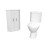 NES Home Nes Home White Corner Vanity Unit with Ceramic Basin & Toilet Set 6
