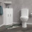 NES Home Nes Home White Corner Vanity Unit with Ceramic Basin & Toilet Set 3