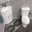 NES Home Nes Home White Corner Vanity Unit with Ceramic Basin & Toilet Set 5