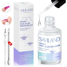 SAVILAND Nail Glue Remover for False Nails, Castor Oil & Vitamin E