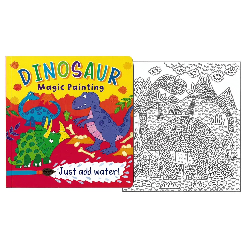 Dinosaur Magic Painting Book Water Activity Pad Kids Craft Mess Free