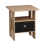 Spot On Dealz Side Table with Black Basket in Oak Finish Nightstand Bedside Table 1