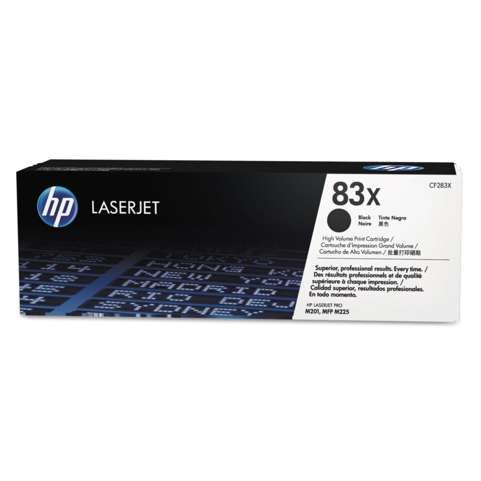 HP CF283X 83X High Yield Original LaserJet Toner Cartridge, Black, Single Pack