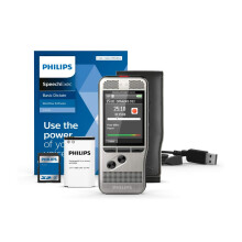 Philips DPM6000 digitale dictafoon met twee microfoons en SD-slot - Zwart