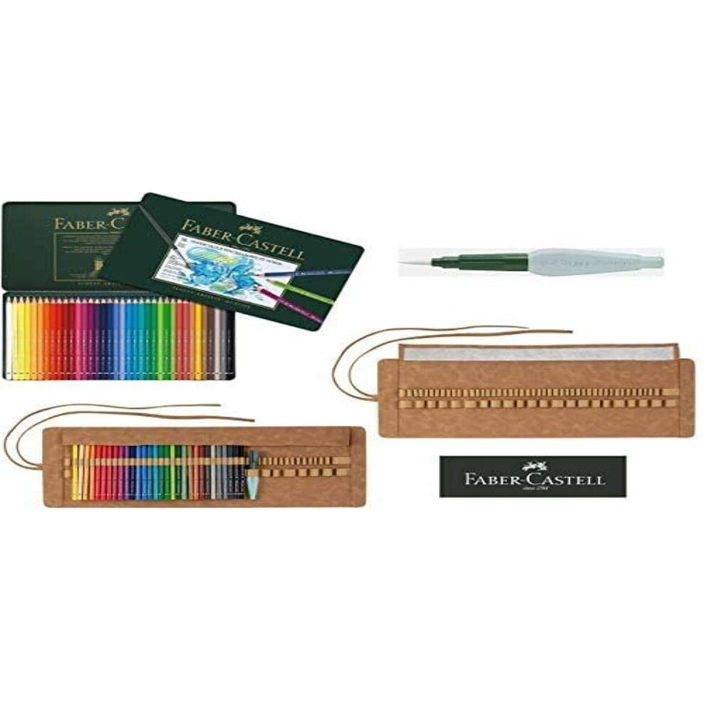 Faber-Castell A.DÃ¼rer Watercolour Pencils Set of 36 with Metal Case, Water Brush and Art & Graphic Pencil Case