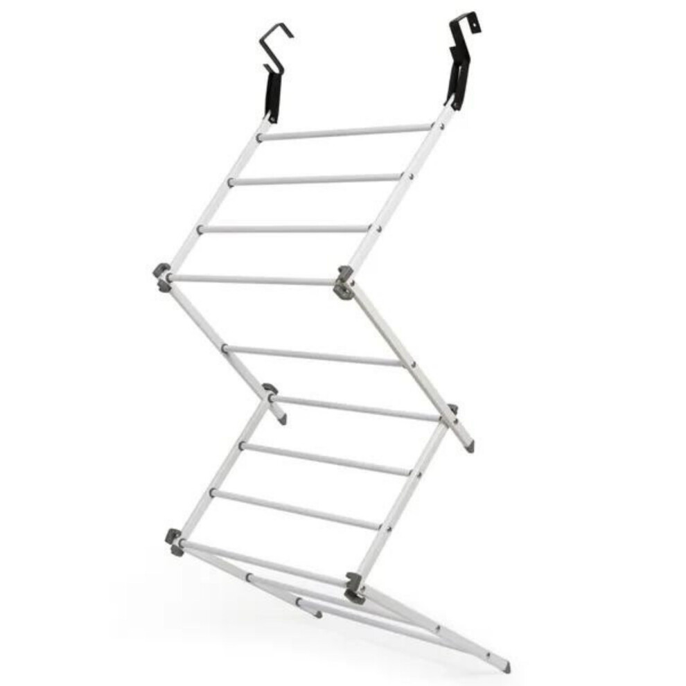 Aamen Over The Door Drying Rack Laundry, Clothe Airer Indoor Folding Over Door Storage White