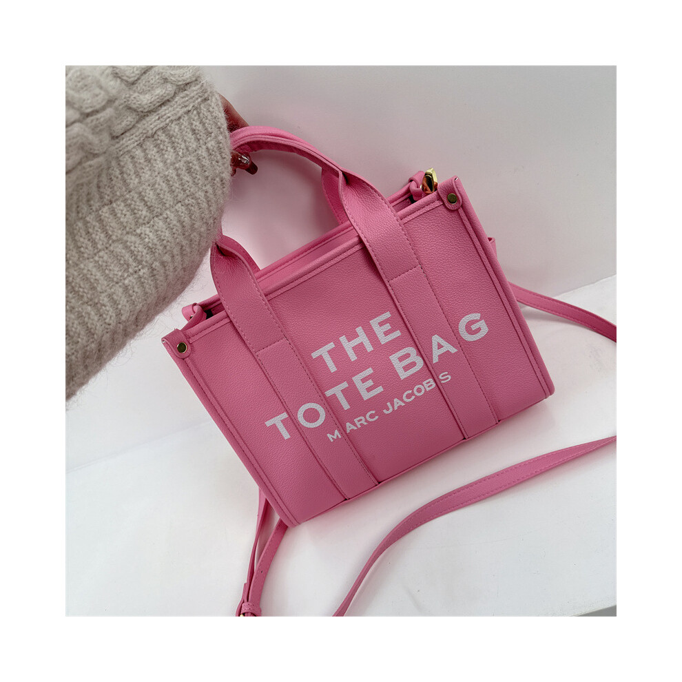 (Pink) Women The Tote Bag Shoulder Crossbody Bag Handbag Commuter Office Pu Leather