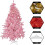 6ft Pink Tinsel Christmas Tree 750 Tips, Metal Stand - Easy Assembly 2