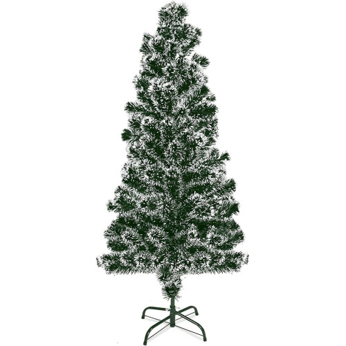 5ft Artificial Christmas Tree with Snow Tips & Metal Stand - Realistic