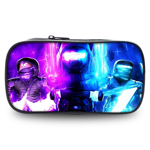(StyleDD) Spacious Roblox Pencil Case Durable Oxford Fabric Fun Designs For Students