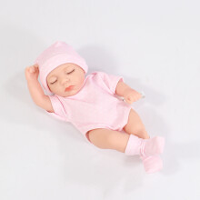 (point light pink) New Silicone Reborn Dolls 20cm Baby Reborn Toys Waterproof Doll Cute Mini Reborn Baby Doll