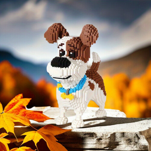 (B) 2100pcs Pet Dog Building Block Set, Halloween/Christmas/Thanksgiving Day Gift Carnival