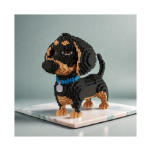 (A) 2100pcs Pet Dog Building Block Set, Halloween/Christmas/Thanksgiving Day Gift Carnival