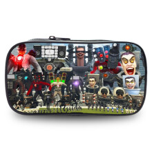 (MTR 3) Skibidi Unique Toilet Pen Case Fashionable Polyester Unisex For School Use