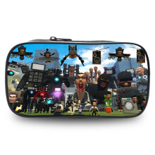 (MTR 1) Skibidi Unique Toilet Pen Case Fashionable Polyester Unisex For School Use