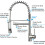 (Black) All Copper-Nickel Dual-Function Kitchen Spring Faucet Hot and Cold Water Rotating Pull Faucet 4