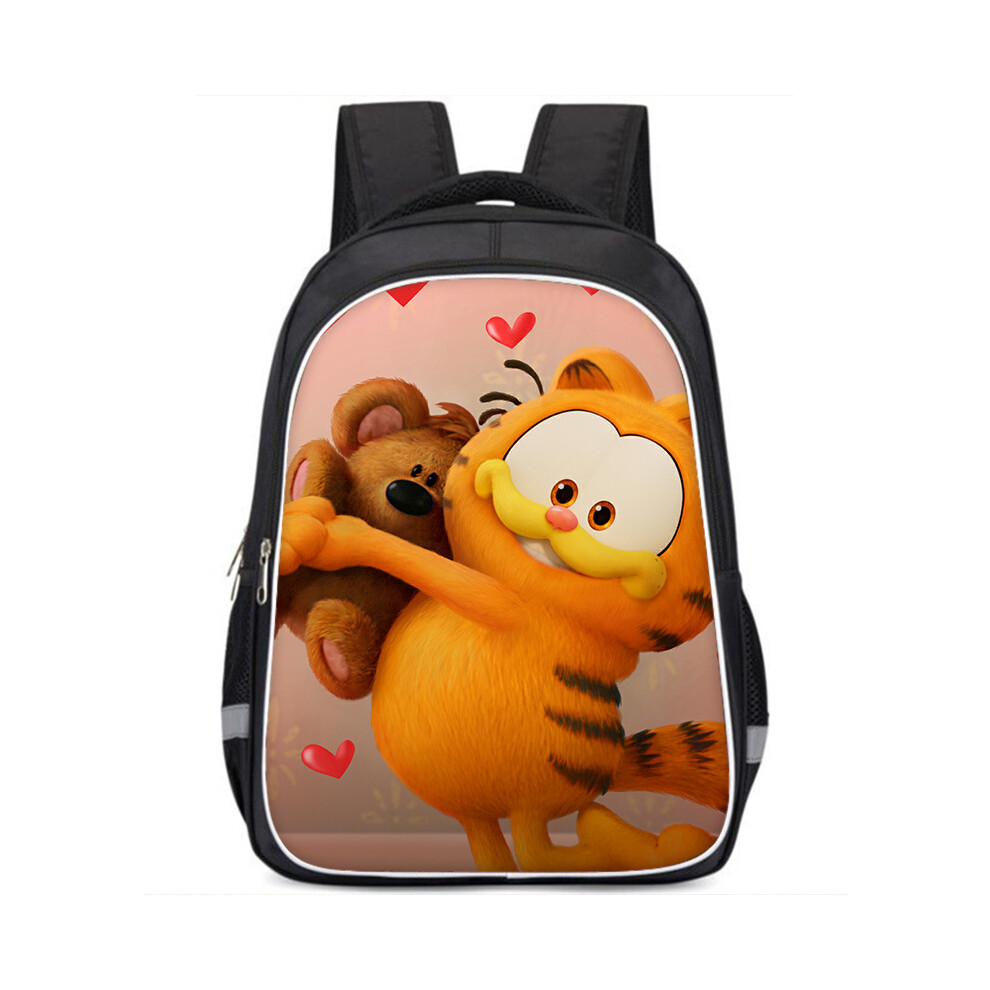 (Style E, Large) Durable Oxford Fabric Garfield Movie Poster Backpack For Students With Extra Storage