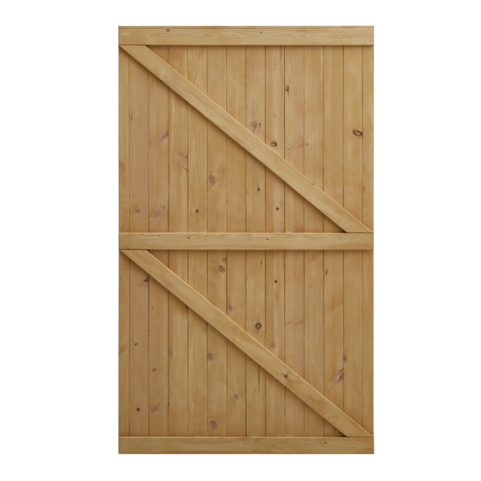 Garden Gate Pine Wood Outdoor Side Opening Gate H 152 cm