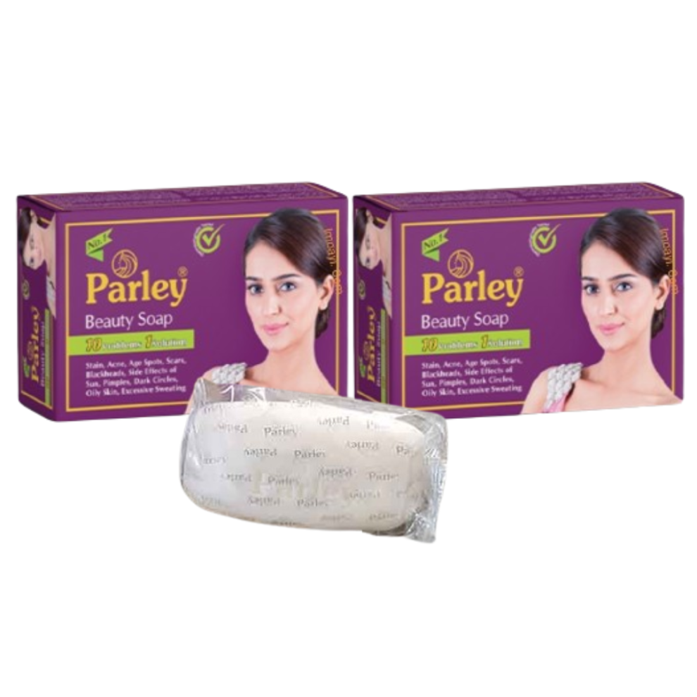 Parley Beauty Soap Pack Of 2 |Stain, Acne, Age Spots, Scars & Blackhead Removal|Acne Fighting Bar Soap|Brightening Skin Tone|Deep Cleanser|Face & Body