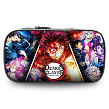 (12) Demon Slayer Large Capacity Oxford Pencil Bag Universal For Boys And Girls In Various Colors