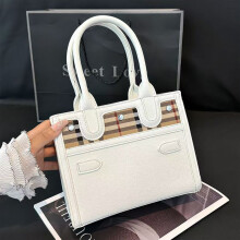 (white) Women's handbag Plaid design Foreign and versatile hand-held women's high-end temperament cross-body bag