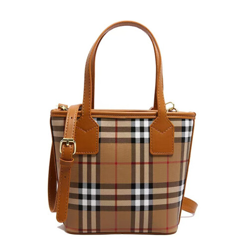 (brown) Women's handbags, plaid crossbody bags, tote bags, PU leather ...