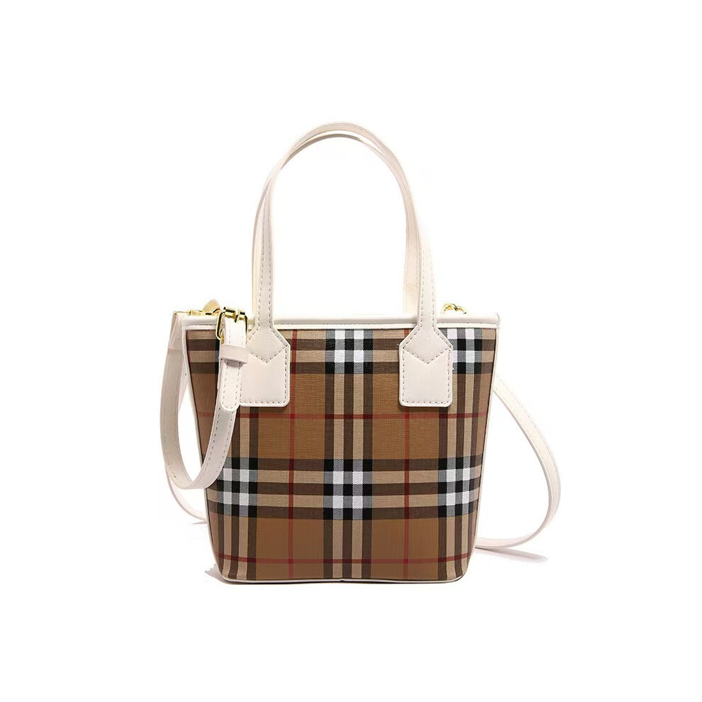 (white) Women's handbags, plaid crossbody bags, tote bags, PU leather ...