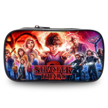 (14) Spacious Oxford Material Stranger Things Pencil Case For Students Universal Gender Design