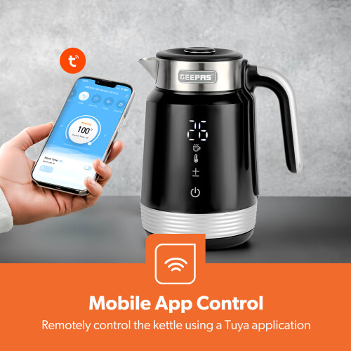 GEEPAS Geepas 2200W Smart Kettle Voice Control, Alexa & Google Assistant 1.7L 2