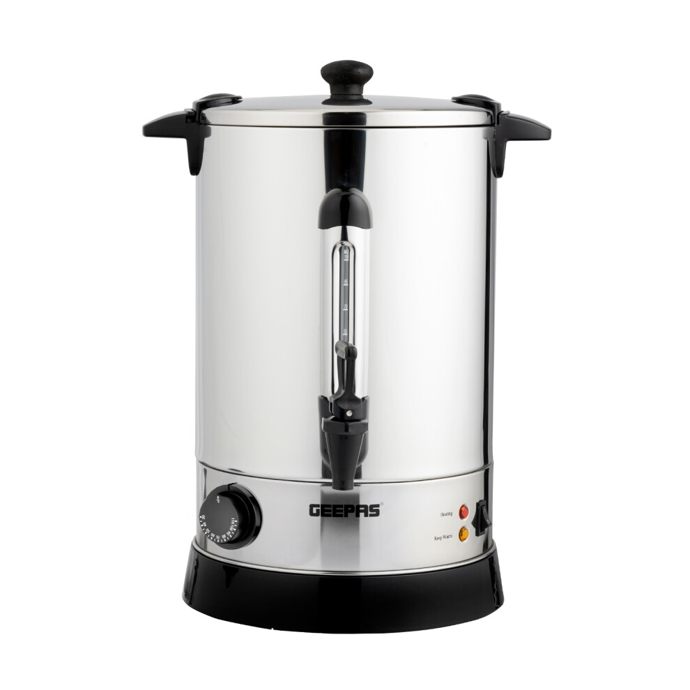 Geepas 15L Electric Catering Urn, 1650W Instant Hot Water Boiler Dispenser Tea Urn Kettle Home Brewing Commercial Office Use