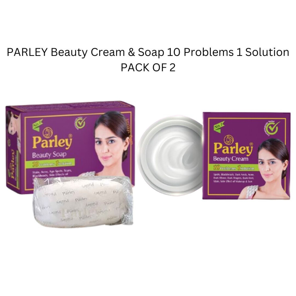 PARLEY Beauty Cream & Soap 10 Problems 1 Solution PACK OF 2 | Dark Spot Remover |Dark Circle Remover|Reduces Discoloration|Face Cream & Wash Bar Soap