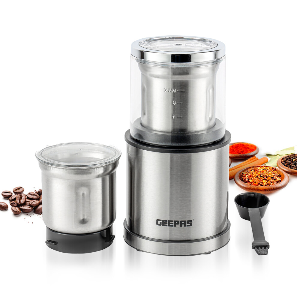 Geepas Electric Coffee Grinder Food Processor Wet & Dry Spice Nuts