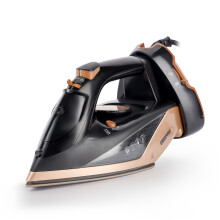 (Black) Geepas 2 in1 Cordless Steam Iron Ceramic Soleplate