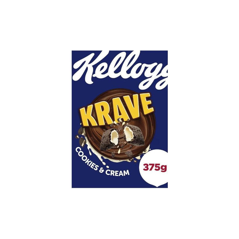 Kelloggs (Pack Of 22) Krave Cookies & Cereal 375G Cream