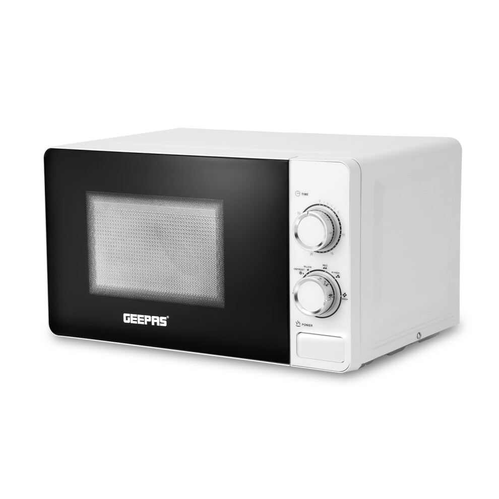 Geepas 20L Mini Microwave Oven 700W Solo 5 Levels Adjustments